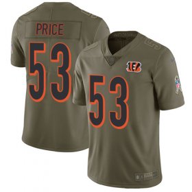 Wholesale Cheap Nike Bengals #53 Billy Price Olive Men\'s Stitched NFL Limited 2017 Salute To Service Jersey