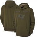 Wholesale Cheap Youth Tampa Bay Buccaneers Nike Olive Salute to Service Sideline Therma Performance Pullover Hoodie