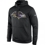 Wholesale Cheap Men's Baltimore Ravens Nike Black Practice Performance Pullover Hoodie