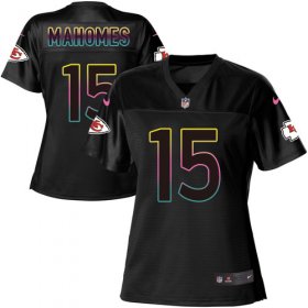 Wholesale Cheap Nike Chiefs #15 Patrick Mahomes Black Women\'s NFL Fashion Game Jersey