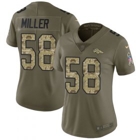 Wholesale Cheap Nike Broncos #58 Von Miller Olive/Camo Women\'s Stitched NFL Limited 2017 Salute to Service Jersey