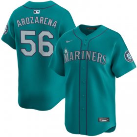 Men\'s Seattle Mariners #56 Randy Arozarena Aqua Alternate Limited Stitched jersey