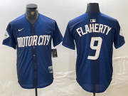 Cheap Men's Detroit Tigers #9 Jack Flaherty 2024 Navy City Connect Cool Base Limited Stitched Jersey