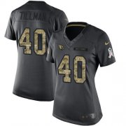 Wholesale Cheap Nike Cardinals #40 Pat Tillman Black Women's Stitched NFL Limited 2016 Salute to Service Jersey