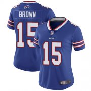 Wholesale Cheap Nike Bills #15 John Brown Royal Blue Team Color Women's Stitched NFL Vapor Untouchable Limited Jersey