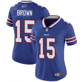 Wholesale Cheap Nike Bills #15 John Brown Royal Blue Team Color Women\'s Stitched NFL Vapor Untouchable Limited Jersey