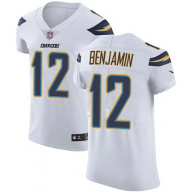 Wholesale Cheap Nike Chargers #12 Travis Benjamin White Men\'s Stitched NFL Vapor Untouchable Elite Jersey