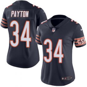 Wholesale Cheap Nike Bears #34 Walter Payton Navy Blue Team Color Women\'s Stitched NFL Vapor Untouchable Limited Jersey