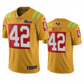 Wholesale Cheap Los Angeles Rams #42 John Kelly Gold Vapor Limited City Edition NFL Jersey