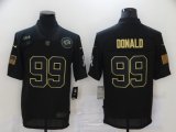 Wholesale Cheap Men's Los Angeles Rams #99 Aaron Donald Black 2020 Salute To Service Stitched NFL Nike Limited Jersey