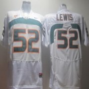 Wholesale Cheap Miami Hurricanes #52 Lewis White Jersey