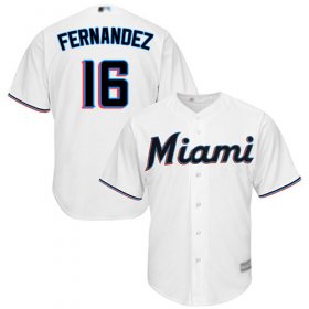 Wholesale Cheap Marlins #16 Jose Fernandez White Cool Base Stitched Youth MLB Jersey