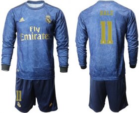 Wholesale Cheap Real Madrid #11 Bale Away Long Sleeves Soccer Club Jersey