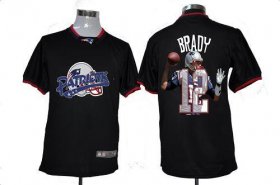 Wholesale Cheap Nike Patriots #12 Tom Brady Black Men\'s NFL Game All Star Fashion Jersey