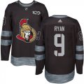 Wholesale Cheap Adidas Senators #9 Bobby Ryan Black 1917-2017 100th Anniversary Stitched NHL Jersey