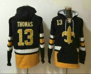 Wholesale Cheap Men's New Orleans Saints #13 Michael Thomas NEW Black Pocket Stitched NFL Pullover Hoodie