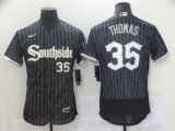 Wholesale Cheap Men's Chicago White Sox #35 Frank Thomas Black 2021 City Connect Stitched MLB Flex Base Nike Jersey