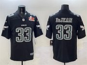 Cheap Men's Philadelphia Eagles #33 Cooper DeJean Black 2025 Super Bowl LIX Patch Fashion New Vapor Untouchable Limited Stitched Football Jersey