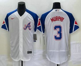 Wholesale Cheap Men\'s Atlanta Braves #3 Dale Murphy White 2023 City Connect Flex Base Stitched Jersey