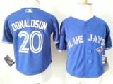 Wholesale Cheap Toddler Blue Jays #20 Josh Donaldson Blue Cool Base Stitched MLB Jersey