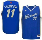 Wholesale Cheap Men's Golden State Warriors #11 Klay Thompson Revolution 30 Swingman 2015 Christmas Day Blue Jersey