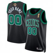 Wholesale Cheap Men's Boston Celtics Active Player Custom Black 2024 Finals Champions Statement Edition Stitched Basketball Jersey