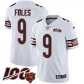 Wholesale Cheap Nike Bears #9 Nick Foles White Youth Stitched NFL 100th Season Vapor Untouchable Limited Jersey