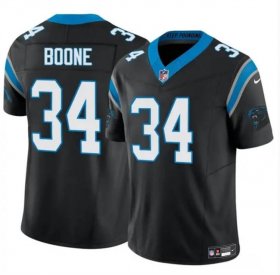 Cheap Men\'s Carolina Panthers #34 Mike Boone Black 2024 F.U.S.E. Vapor Limited Stitched Football Jersey