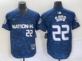 Wholesale Cheap Men\'s San Diego Padres #22 Juan Soto Royal 2023 All Star Cool Base Stitched Baseball Jersey