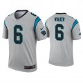 Wholesale Cheap Men's Carolina Panthers #6 P.J. Walker Silver Inverted Legend Nike Jersey