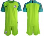 Wholesale Cheap Chile Blank Shiny Green Goalkeeper Soccer Country Jersey