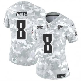 Cheap Women\'s Atlanta Falcons #8 Kyle Pitts 2024 F.U.S.E Arctic Camo Salute To Service Limited Stitched Football Jersey(Run Small)