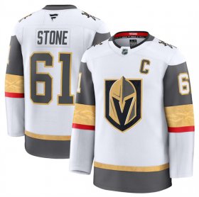 Men\'s Vegas Golden Knights #61 Mark Stone White 2024-25 Away Stitched Hockey Jersey