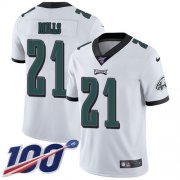 Wholesale Cheap Nike Eagles #21 Jalen Mills White Men's Stitched NFL 100th Season Vapor Untouchable Limited Jersey