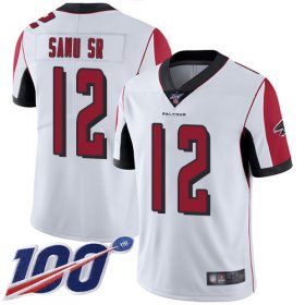 Wholesale Cheap Nike Falcons #12 Mohamed Sanu Sr White Men\'s Stitched NFL 100th Season Vapor Limited Jersey