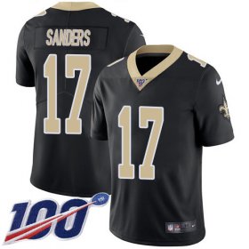 Wholesale Cheap Nike Saints #17 Emmanuel Sanders Black Team Color Men\'s Stitched NFL 100th Season Vapor Untouchable Limited Jersey