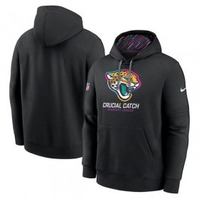 Men\'s Jacksonville Jaguars Black 2024 Crucial Catch Club Pullover Hoodie