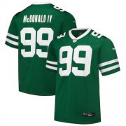 Cheap Men's New York Jets #99 Will McDonald IV Green Throwback Limited Football Stitched Jersey