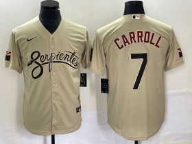 Wholesale Cheap Men\'s Arizona Diamondbacks #7 Corbin Carroll 2021 Gold City Connect Cool Base Stitched Jersey