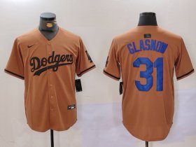 Cheap Men\'s Los Angeles Dodgers #31 Tyler Glasnow Olive Cool Base Limited Stitched Jersey