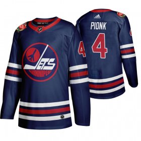 Wholesale Cheap Winnipeg Jets #4 Neal Pionk Men\'s 2019-20 Heritage Classic Wha Navy Stitched NHL Jersey