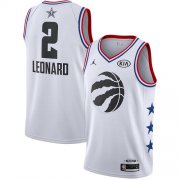 Wholesale Cheap Raptors #2 Kawhi Leonard White Basketball Jordan Swingman 2019 All-Star Game Jersey