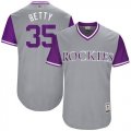 Wholesale Cheap Rockies #35 Chad Bettis Gray 