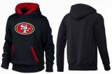 Wholesale Cheap San Francisco 49ers Logo Pullover Hoodie Black & Red