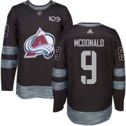 Wholesale Cheap Adidas Avalanche #9 Lanny McDonald Black 1917-2017 100th Anniversary Stitched NHL Jersey