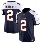 Cheap Men's Denver Broncos #2 Pat Surtain II Navy 2024 Draft F.U.S.E. Alternate Vapor Limited Stitched Jersey