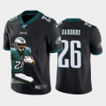 Cheap Philadelphia Eagles #26 Miles Sanders Nike Team Hero Vapor Limited NFL 100 Jersey Black