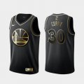 Wholesale Cheap Warriors 30 Stephen Curry Black Gold Nike Swingman Jersey