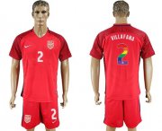 Wholesale Cheap USA #2 Villafana Red Rainbow Soccer Country Jersey