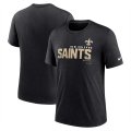 Cheap Men's New Orleans Saints Black 2024 Fan Limited T-Shirt